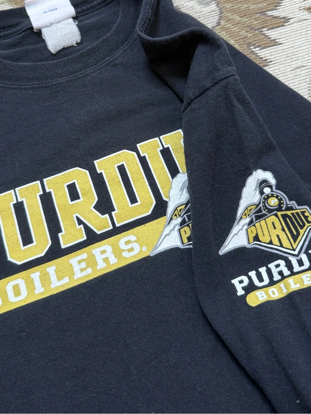 Champion Vintage Purdue Shirt Long Sleeve T-Shirt Tee Boilermakers 2XL XXL